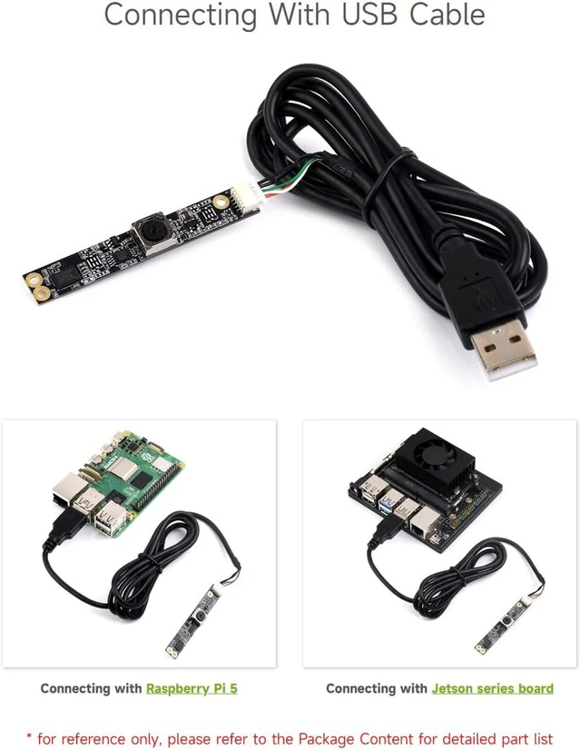 Alt view image 5 of 6 - waveshare OV5693 5MP USB Camera (B), Compatible with Raspberry Pi 5 and Jetson Nano Series Board, Fixed-Focus, Auto Focusing