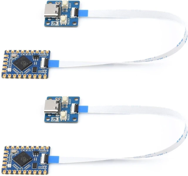 Main image of 2PCS Waveshare RP2040-Tiny Development Board, Raspberry Pi Microcontroller Development Board, Based On Official RP2040 Dual Core Processor, with USB Port Adapter