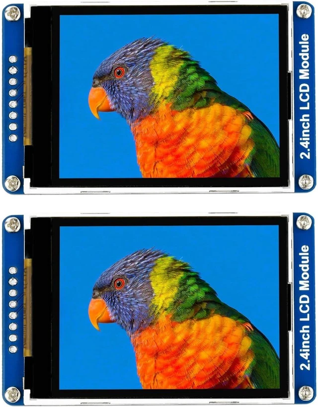 Main image of waveshare 2PCS 2.4inch LCD Display Module with 65K RGB Colors 240×320 Resolution SPI Interface
