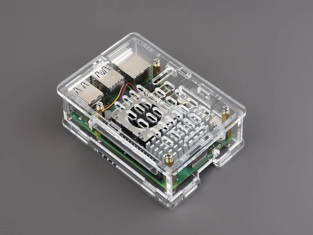 Main image of Waveshare Clear Acrylic Case for Raspberry Pi 5, Supports Installing Official Active Cooler