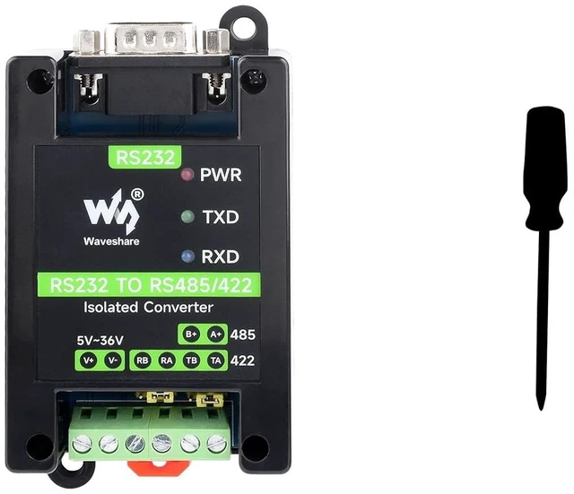 Main image of Waveshare RS232 to RS485/422 Active Digital Isolated Converter Onboard Original SP3232EEN and SP485EEN Chips, RS232 DB9 Male Port