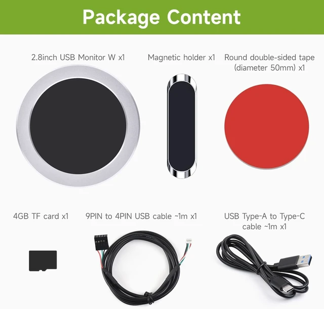 Alt view image 2 of 7 - waveshare 2.8inch Round LCD Display, CPU/GPU Cooler, Silver