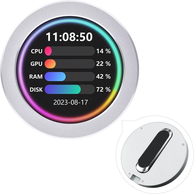 Main image of waveshare 2.8inch Round LCD Display, CPU/GPU Cooler, Silver