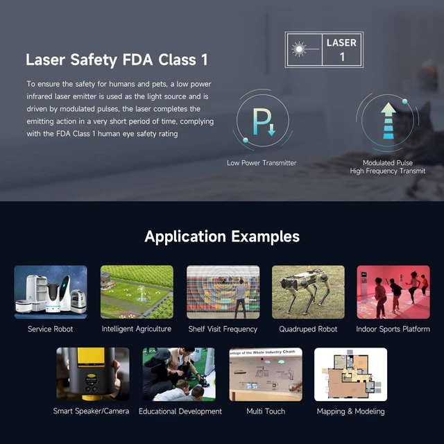 Alt view image 6 of 7 - Waveshare D500 Developer Kit, DTOF Laser Ranging Sensor, 360° Omni-Directional Lidar, UART Bus
