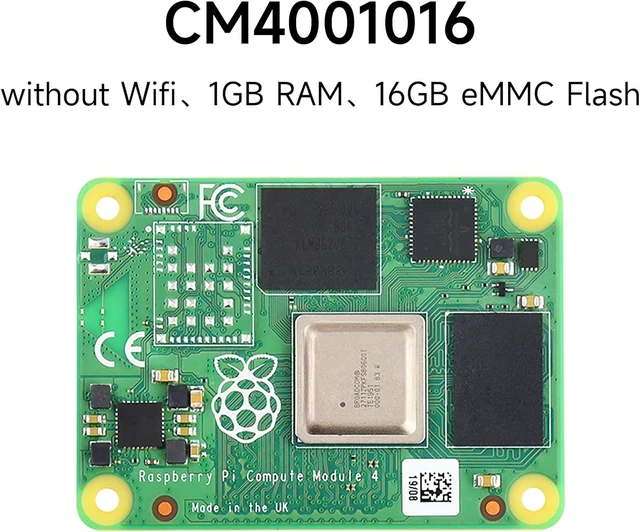 Alt view image 2 of 7 - CM4 Series, Comes with Ofiicial CM4001016, Antenna and Heatsink | Compatible with Raspberry Pi Compute Module 4