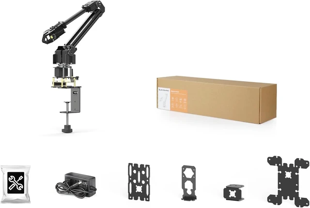 Alt view image 2 of 7 - Waveshare Robotic Arm Kit, Desktop Robot Kit, High-Torque Serial Bus Servo, Based On ESP32, 4-DOF, Supports Flexible Expansion and Secondary Development, Wireless Control