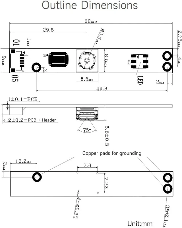 Alt view image 6 of 6 - waveshare IMX179 8MP USB Camera, Fixed-Focus, Auto Focusing