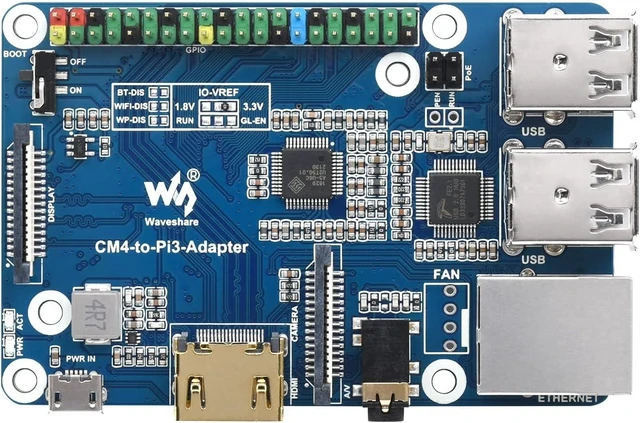 Main image of Waveshare CM4 to 3B Adapter B, Alternative Solution for Raspberry Pi 3 Model B/B+