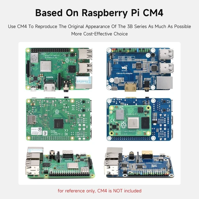 Alt view image 5 of 7 - Waveshare CM4 to 3B Adapter B, Alternative Solution for Raspberry Pi 3 Model B/B+