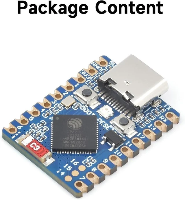 Alt view image 2 of 4 - Waveshare ESP32-C3 Mini Development Board, Based On ESP32-C3FN4 Single-Core Processor, 160MHz Running Frequency, 2.4GHz Wi-Fi & Bluetooth 5
