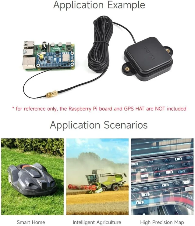 Alt view image 5 of 6 - Waveshare GNSS L1+L2+L5 Multi-GNSS Active Antenna, SMA-J Connector, Sunproof IP67 Waterproof, High Temp Tolerance