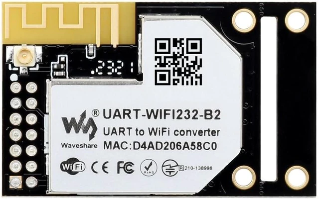Main image of Waveshare Industrial WiFi & Ethernet Module, UART to WiFi & Ethernet, Small Size, 1 Port