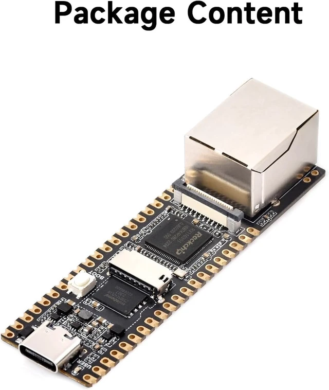 Alt view image 2 of 7 - Waveshare LuckFox Pico Plus RV1103 Linux Micro Development Board, Integrates ARM Cortex-A7/RISC-V MCU/NPU/ISP Processors, with Ethernet Port