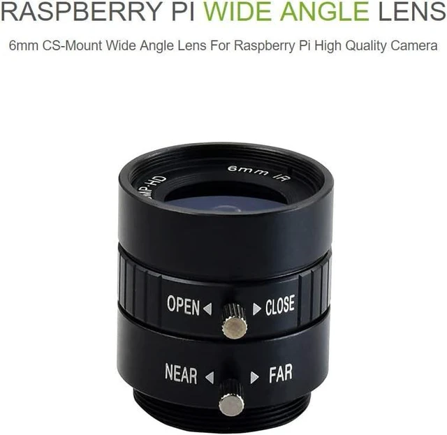 Alt view image 3 of 7 - Waveshare 6mm Wide Angle Lens for Pi, 6mm Focal Length, 63° Field Angle, CS-Mount, Compatible with Raspberry Pi Camera