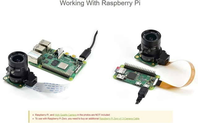 Alt view image 6 of 7 - Waveshare 6mm Wide Angle Lens for Pi, 6mm Focal Length, 63° Field Angle, CS-Mount, Compatible with Raspberry Pi Camera