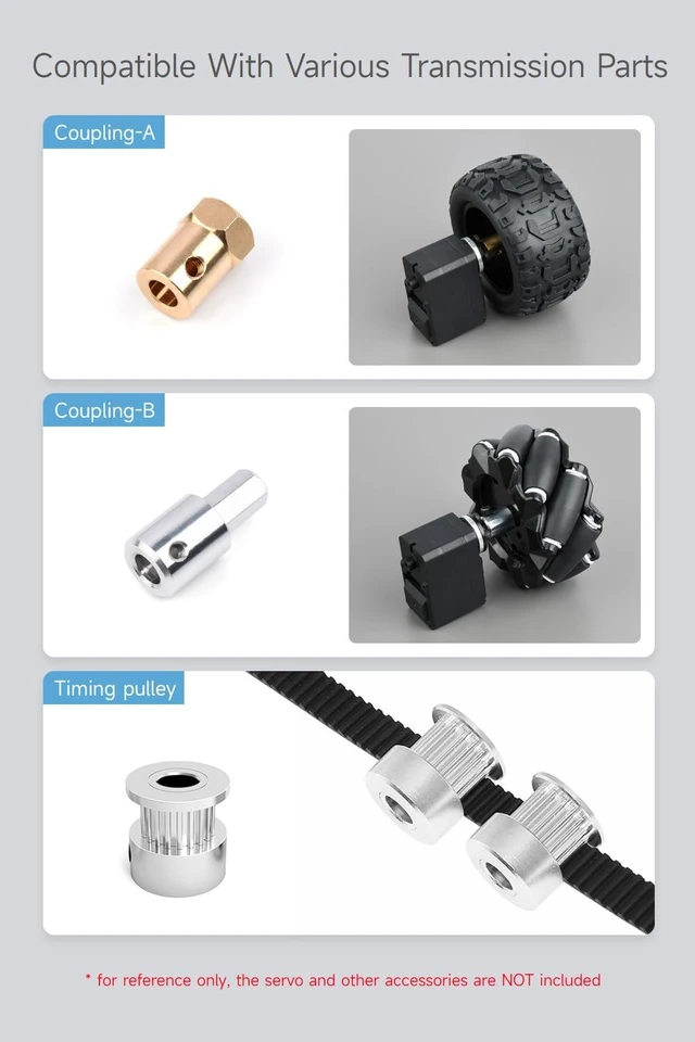 Alt view image 4 of 7 - Waveshare Metal Flat Key Shaft Flange Plate, Suitable for Using with Serial Bus Servo, Compatible with Various Transmission Parts