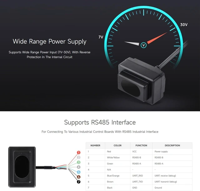 Alt view image 6 of 7 - Waveshare TFmini Plus Laser Ranging Sensor, 12m Ranging Distance, High Frame Rate, Small Blind Zone, High Accuracy