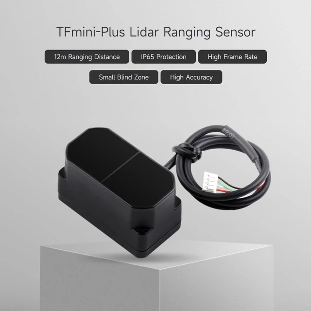 Alt view image 3 of 7 - Waveshare TFmini Plus Laser Ranging Sensor, 12m Ranging Distance, High Frame Rate, Small Blind Zone, High Accuracy, Laser Ranging Module