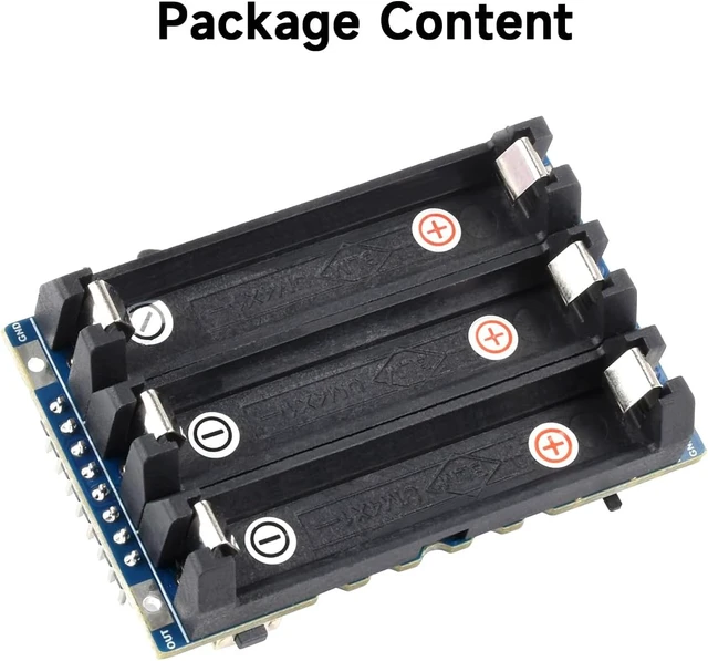 Alt view image 2 of 7 - Waveshare Mini Uninterruptible Power Supply Module, Supports Charging and Power Output at The Same Time, 5V 2.5A Output