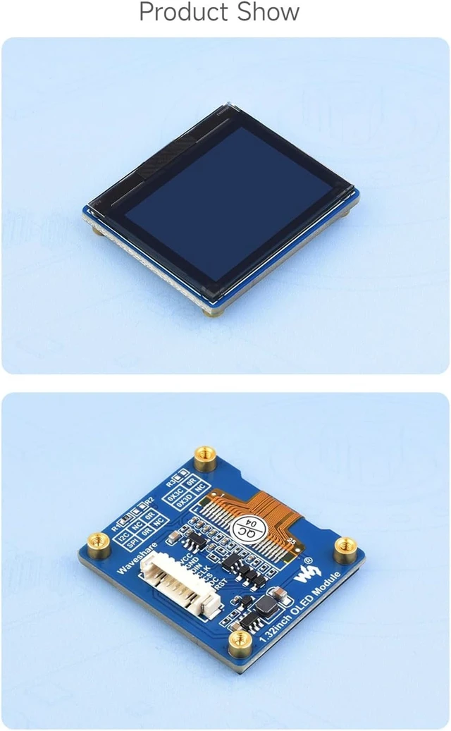 Alt view image 6 of 7 - Waveshare 1.32inch OLED Display Module, 128×96 Resolution, 16 Gray Scale, SPI / I2C Communication
