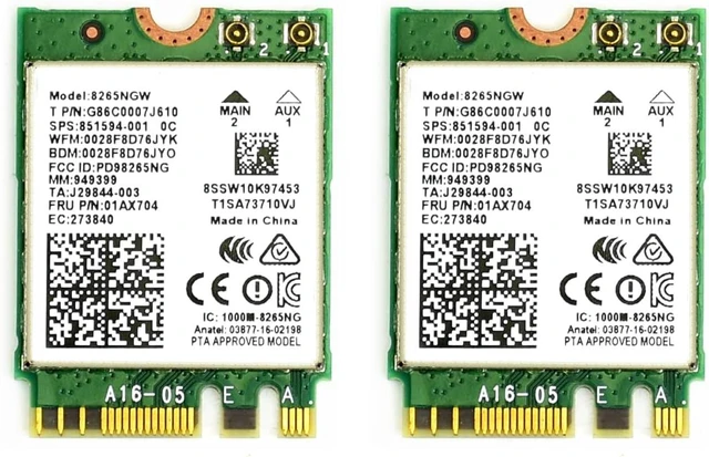 Main image of 2PCS Waveshare AC8265 Wireless NIC Module for Jetson Nano Supports 2.4GHz / 5GHz Dual Band WiFi and Bluetoth 4.2