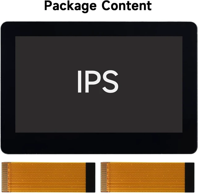 Alt view image 2 of 7 - waveshare 4.3inch DSI Display, 800 × 480 Resolution, IPS Panel, Compatible with Raspberry Pi 4B/3B+/3A+/3B/2B/B+/A+/CM3/3+/4-IPS Wide-Bezel Touch Display