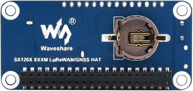 Main image of Waveshare SX1262 LoRaWAN Node Module Expansion Board, Compatible with Raspberry Pi 4B/3B/Zero/W/Pico - 868/915MHz, GNSS Function, CB Antenna Included