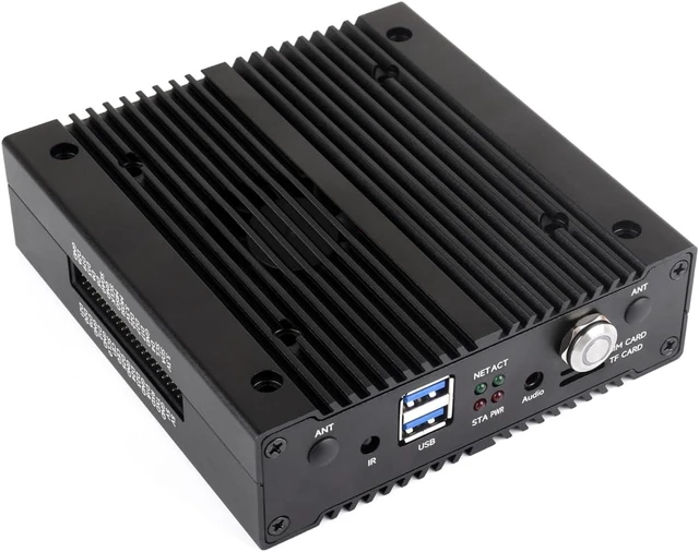 Main image of waveshare NAS Multi-Functional Mini-Computer Designed for Raspberry Pi Compute Module 4 (NOT Included), Network Storage, 4G Network, Metal Case