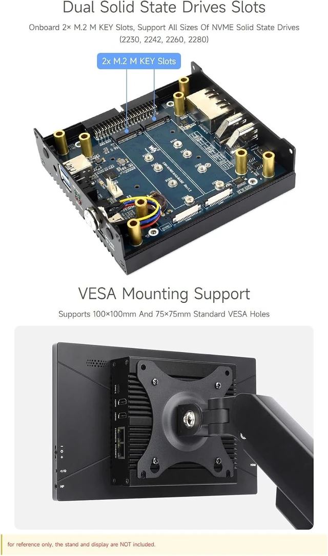 Alt view image 4 of 7 - waveshare NAS Multi-Functional Mini-Computer Designed for Raspberry Pi Compute Module 4 (NOT Included), Network Storage, 4G Network, Metal Case