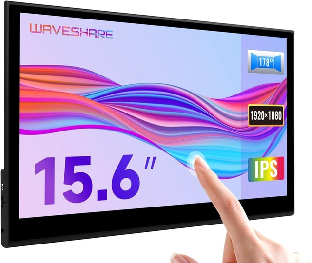 Main image of waveshare 15.6inch QLED Quantum Dot Display, 1920×1080, Compatible with Raspberry Pi 5/4B/3B/Zero/Zero W/Zero 2W/Pico/Pico W/Pico WH, Jetson Nano/ VisionFive2/ PC