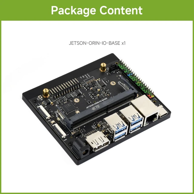 Alt view image 2 of 7 - Waveshare Jetson Orin Nano/NX AI Development Board, Based On Jetson Orin Nano and Jetson Orin NX Module, Compatible with Jetson Orin Super Carrier Board