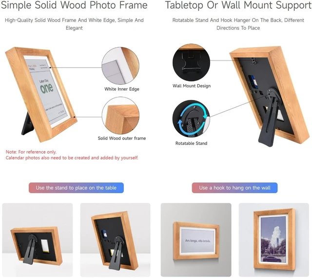 Alt view image 4 of 7 - Waveshare 7.3inch ACeP 7-Color E-Paper with Solid Wood Photo Frame, Ultra-Long Standby, 800 × 480 Resolution, Batteries are Not Included