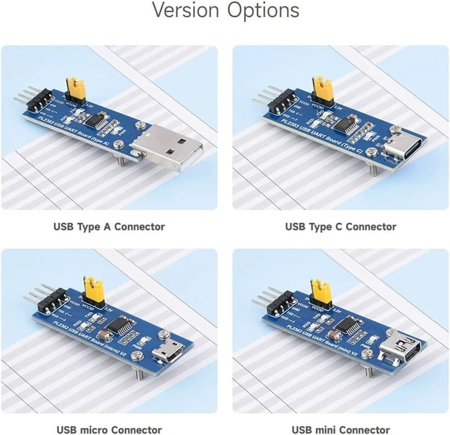 Alt view image 3 of 5 - Waveshare PL2303 USB to UART (TTL) Communication Module, Mini Connector, Supports windows XP/7/8/10/11/...