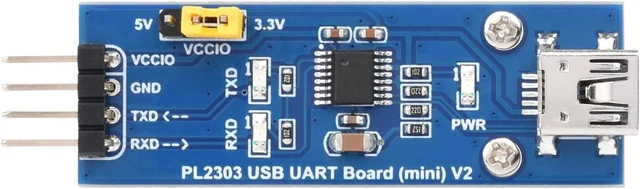 Main image of Waveshare PL2303 USB to UART (TTL) Communication Module, Mini Connector, Supports windows XP/7/8/10/11/...