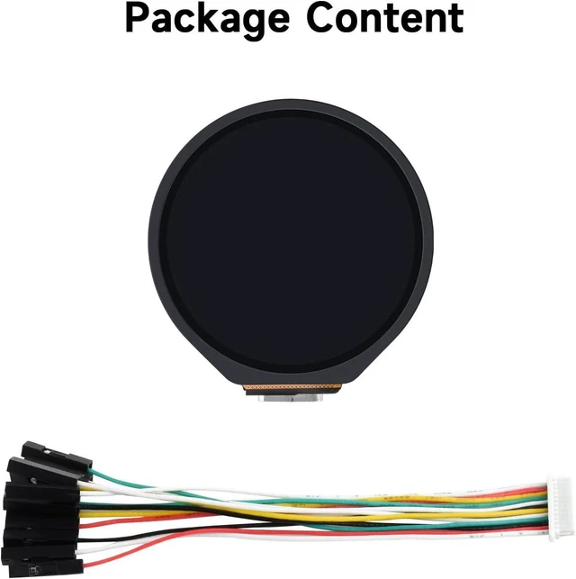 Alt view image 2 of 7 - Waveshare RP2040 Microcontroller Development Board, with 1.28inch Round Touch LCD, Compact Size, Accelerometer and Gyroscope Sensor