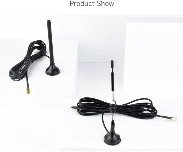 Alt view image 4 of 5 - Waveshare LPWA Outdoor Waterproof Antenna, 5dBi High Gain with Magnetic Base, LoRa Antenna, 4G/3G/2G/LPWA Support,433/470M Version