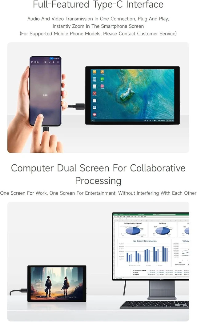 Alt view image 6 of 7 - Waveshare 8inch Capacitive Touch Display, 1280×800 Resolution, Supports All Versions of Raspberry Pi, Supports Jetson Nano, VisionFive2, PC and Smartphone