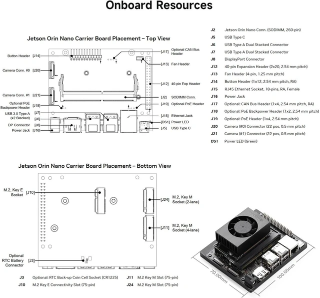 Alt view image 6 of 7 - Waveshare Jetson Orin Nano AI Development Kit for Embedded and Edge Systems, with 8GB Memory Jetson Orin Nano Module