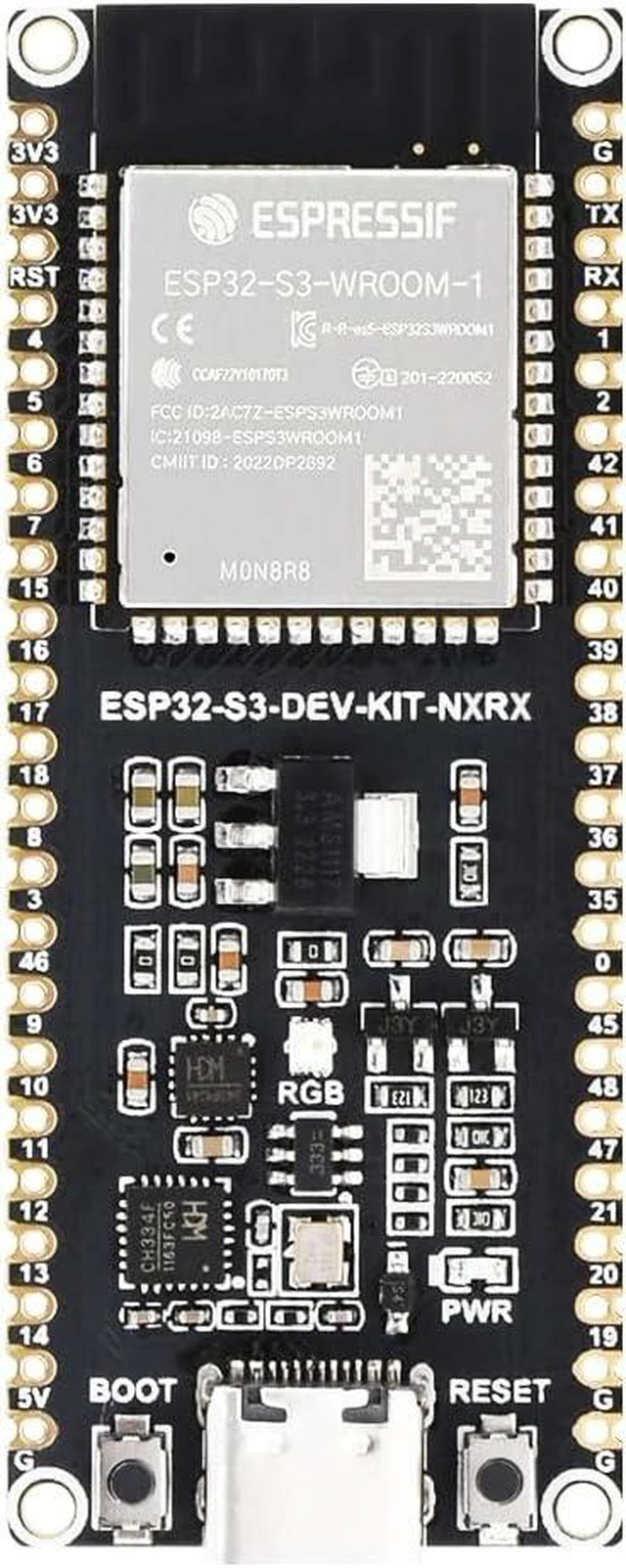 Main image of Waveshare ESP32-S3 Microcontroller, 2.4GHz Wi-Fi Development Board, 240MHz Dual Core Processor, ESP32-S3-WROOM-1-N8R8 Module Standard Version