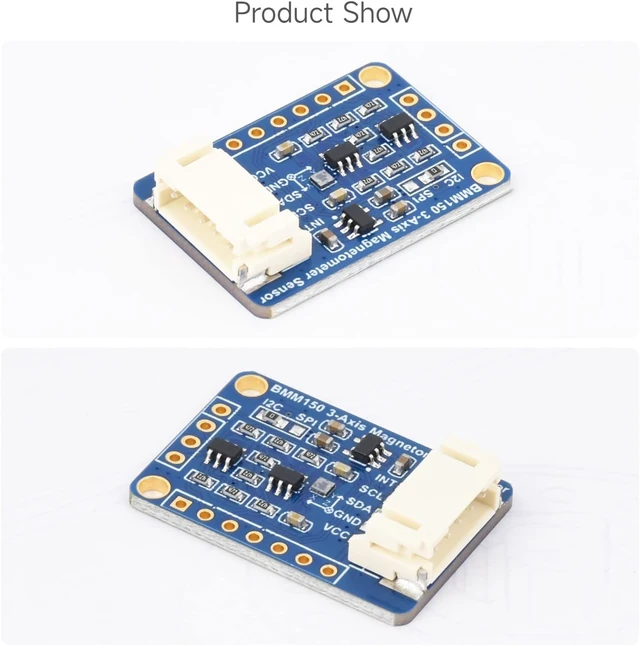 Alt view image 7 of 7 - Waveshare BMM150 3-Axis Magnetometer Sensor, Compatible with Raspberry Pi 5/4B/3B/Zero/Zero W/Zero 2W/Pico/Pico W/Pico WH, Digital Compass Sensor, Magnetic Field Measurement