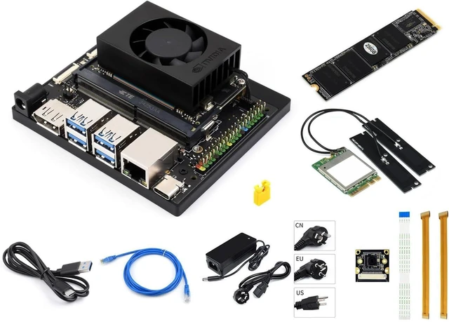 Main image of Waveshare Jetson Orin Nano AI Development Kit for Embedded and Edge Systems 4GB Memory Jetson Orin Nano Module Package A (6 Items),Comes with a Free 256 GB NVMe Solid State Drive