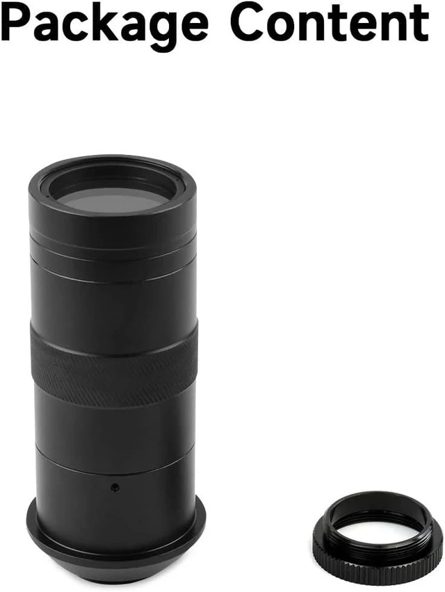 Alt view image 2 of 7 - Waveshare 100X Industrial Microscope Lens, C/CS-Mount, Compatible with Raspberry Pi HQ Camera