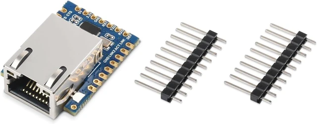 Main image of Waveshare TTL UART to Ethernet Mini Module, Castellated Holes with Immersion Gold Design, Highly Integrated Packaging