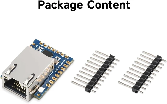 Alt view image 2 of 7 - Waveshare TTL UART to Ethernet Mini Module, Castellated Holes with Immersion Gold Design, Highly Integrated Packaging
