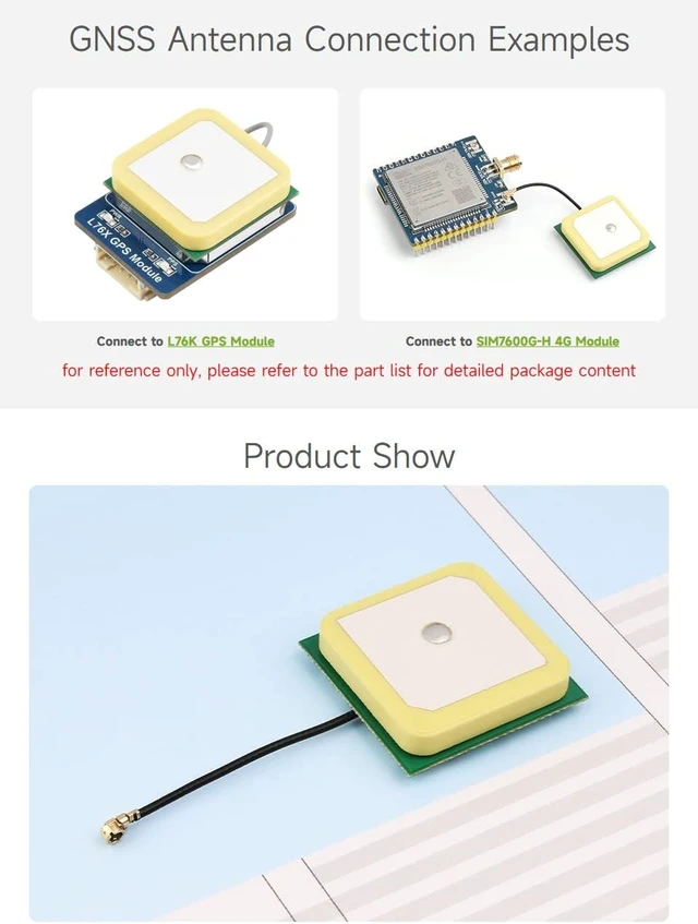 Alt view image 4 of 4 - Waveshare GNSS Active Ceramic Positioning Antenna, IPEX 1 Connector, Supports Multiple Satellite Positioning Systems