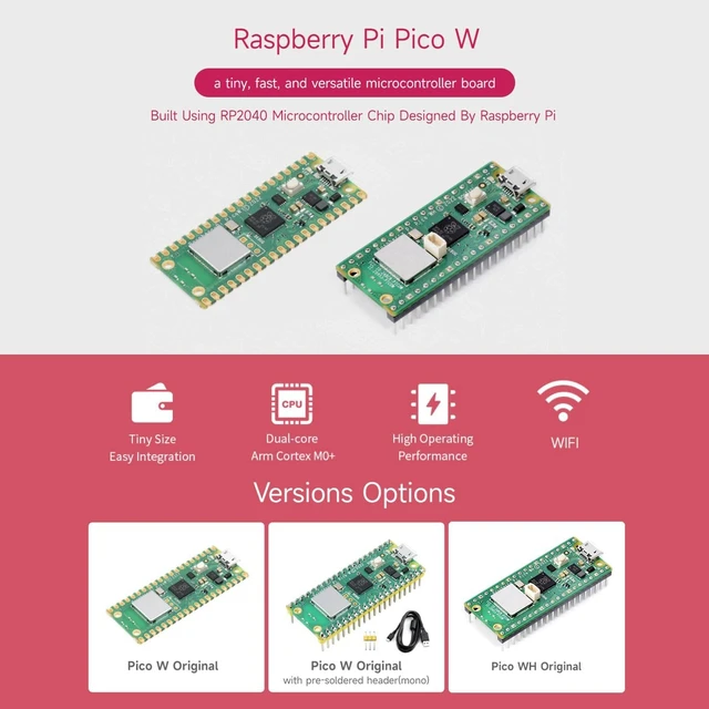 Alt view image 3 of 7 - Waveshare Pi Pico W Microcontroller Board, Built-in WiFi, Based On Official RP2040 Dual-Core Processor Includes ABS Protective Case and Pico-Relay-B (5 Items