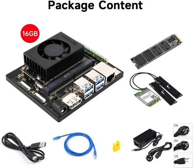 Alt view image 2 of 7 - Waveshare Jetson Orin NX AI Development Kit for Embedded and Edge Systems, with 16GB Memory Jetson Orin NX Module