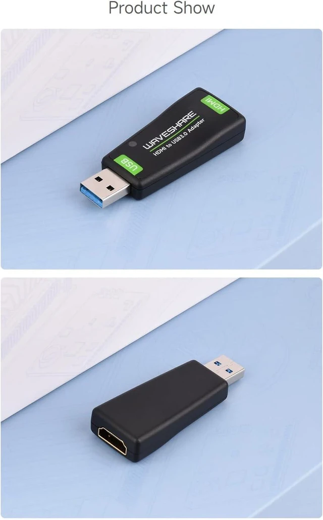 Alt view image 6 of 7 - Waveshare USB Port High Definition HDMI Video Capture Card for Gaming/Streaming/Cameras HDMI to USB No Driver Required