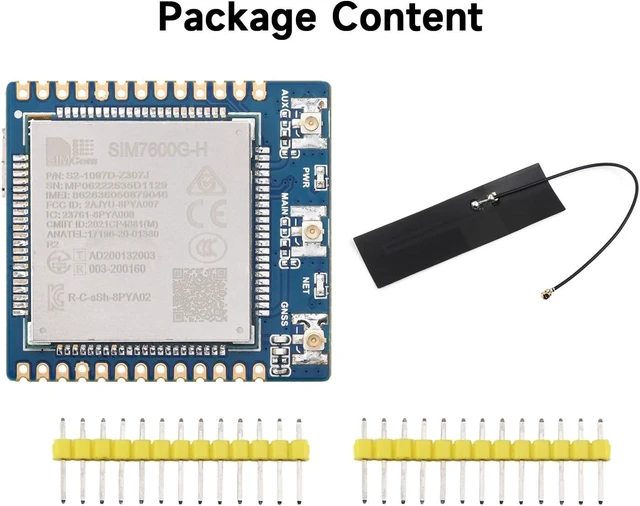 Alt view image 2 of 7 - Waveshare SIM7600G-H 4G Communication Module, Compatible with Raspberry Pi 5/4B/3B/Zero/Zero W/Zero 2W/Pico/Pico W, Multi-Band Support, 4G/3G/2G, with GNSS Positioning