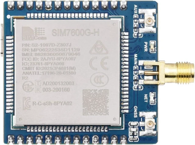 Main image of Waveshare SIM7600G-H 4G Communication Module, Multi-Band Support, Compatible with 4G/3G/2G, with GNSS Positioning-Pre-soldered Version